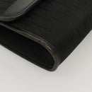 Christian Dior Trotter Canvas Chain Shoulder Bag Black Gold Auth BA3240-9