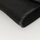 Christian Dior Trotter Canvas Chain Shoulder Bag Black Gold Auth BA3240-14