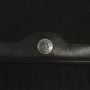 Christian Dior Trotter Canvas Chain Shoulder Bag Black Gold Auth BA3240-17