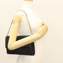 Christian Dior Trotter Canvas Chain Shoulder Bag Black Gold Auth BA3240-21