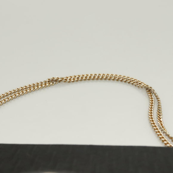 Christian Dior Trotter Canvas Chain Shoulder Bag Black Gold Auth BA3240