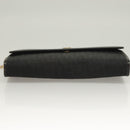 Christian Dior Trotter Canvas Chain Shoulder Bag Black Gold Auth BA3240-5