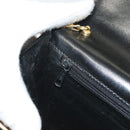 BALLY Wallet Chain Shoulder Bag Leather Gold Black Auth BA3241-22