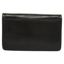 BALLY Wallet Chain Shoulder Bag Leather Gold Black Auth BA3241-2