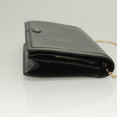 BALLY Wallet Chain Shoulder Bag Leather Gold Black Auth BA3241-3