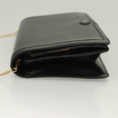 BALLY Wallet Chain Shoulder Bag Leather Gold Black Auth BA3241-4