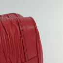 BALLY Hand Bag Leather Pink Gold Auth BA3242-13