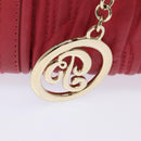 BALLY Hand Bag Leather Pink Gold Auth BA3242-14