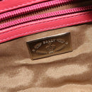 BALLY Hand Bag Leather Pink Gold Auth BA3242-15