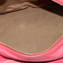 BALLY Hand Bag Leather Pink Gold Auth BA3242-16