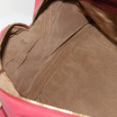 BALLY Hand Bag Leather Pink Gold Auth BA3242-18