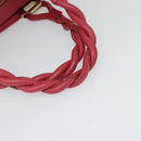 BALLY Hand Bag Leather Pink Gold Auth BA3242-7