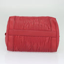 BALLY Hand Bag Leather Pink Gold Auth BA3242-9