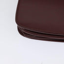 CARTIER Must Line Shoulder Bag Leather Bordeaux Gold Auth BA3243-12