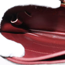 CARTIER Must Line Shoulder Bag Leather Bordeaux Gold Auth BA3243-18