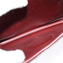 CARTIER Must Line Shoulder Bag Leather Bordeaux Gold Auth BA3243-20