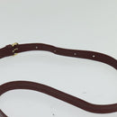 CARTIER Must Line Shoulder Bag Leather Bordeaux Gold Auth BA3243-8