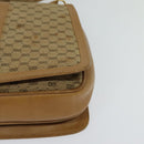 GUCCI Micro GG Canvas Shoulder Bag Beige Gold Auth BA3245-14