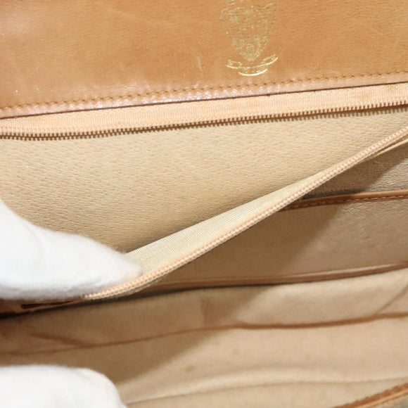 GUCCI Micro GG Canvas Shoulder Bag Beige Gold Auth BA3245