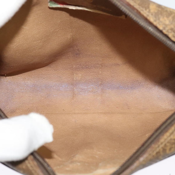 GUCCI GG Supreme Web Sherry Line Shoulder Bag PVC Beige 56 02 004 Auth BA3247