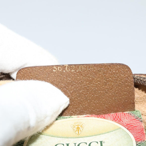 GUCCI GG Supreme Web Sherry Line Shoulder Bag PVC Beige 56 02 004 Auth BA3247