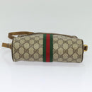 GUCCI GG Supreme Web Sherry Line Shoulder Bag PVC Beige 56 02 004 Auth BA3247-5