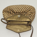 FENDI Shoulder Bag Leather Gold Auth BA3251-10