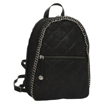 Stella MacCartney Falabella Chain Backpack Suede Black Silver 364517 Auth BA3253