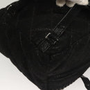 Stella MacCartney Falabella Chain Backpack Suede Black Silver 364517 Auth BA3253-19