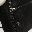 Stella MacCartney Falabella Chain Backpack Suede Black Silver 364517 Auth BA3253-20