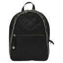 Stella MacCartney Falabella Chain Backpack Suede Black Silver 364517 Auth BA3253-13