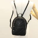 Stella MacCartney Falabella Chain Backpack Suede Black Silver 364517 Auth BA3253-26