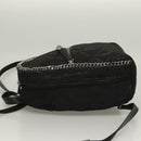 Stella MacCartney Falabella Chain Backpack Suede Black Silver 364517 Auth BA3253-4