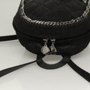 Stella MacCartney Falabella Chain Backpack Suede Black Silver 364517 Auth BA3253-6