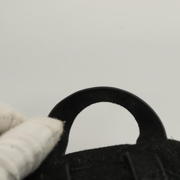 Stella MacCartney Falabella Chain Backpack Suede Black Silver 364517 Auth BA3253