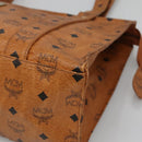 MCM Logogram Vicetos Shoulder Bag PVC Leather Brown Gold Auth BA3258-10