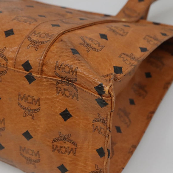 MCM Logogram Vicetos Shoulder Bag PVC Leather Brown Gold Auth BA3258