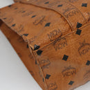 MCM Logogram Vicetos Shoulder Bag PVC Leather Brown Gold Auth BA3258-13