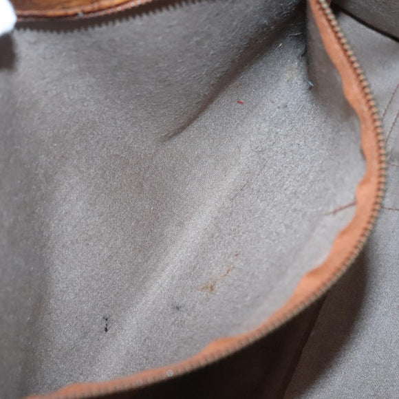 MCM Logogram Vicetos Shoulder Bag PVC Leather Brown Gold Auth BA3258