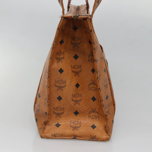 MCM Logogram Vicetos Shoulder Bag PVC Leather Brown Gold Auth BA3258