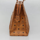MCM Logogram Vicetos Shoulder Bag PVC Leather Brown Gold Auth BA3258-5