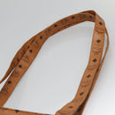 MCM Logogram Vicetos Shoulder Bag PVC Leather Brown Gold Auth BA3258-8