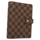LOUIS VUITTON Damier Ebene Agenda MM Day Planner Cover R20240 LV Auth BA3262-1