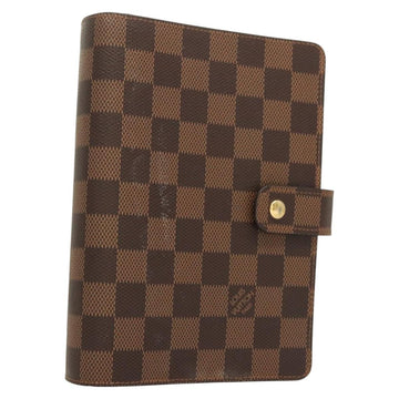 LOUIS VUITTON Damier Ebene Agenda MM Day Planner Cover R20240 LV Auth BA3262