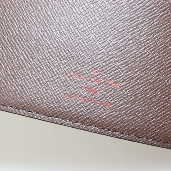 LOUIS VUITTON Damier Ebene Agenda MM Day Planner Cover R20240 LV Auth BA3262