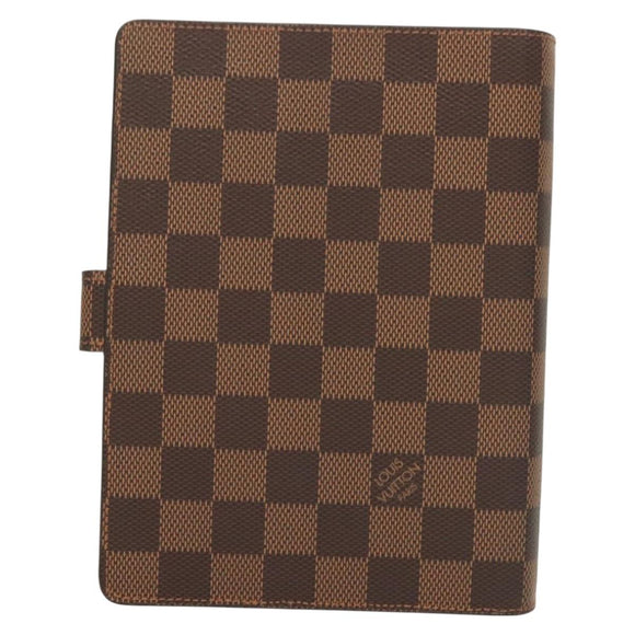 LOUIS VUITTON Damier Ebene Agenda MM Day Planner Cover R20240 LV Auth BA3262