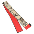 LOUIS VUITTON Bandeau Trunk Scarf Silk Beige M73964 LV Auth BA3263-2