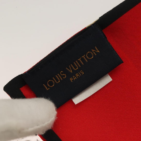 LOUIS VUITTON Bandeau Trunk Scarf Silk Beige M73964 LV Auth BA3263