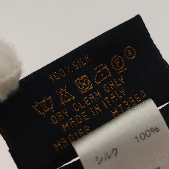 LOUIS VUITTON Bandeau Trunk Scarf Silk Beige M73964 LV Auth BA3263