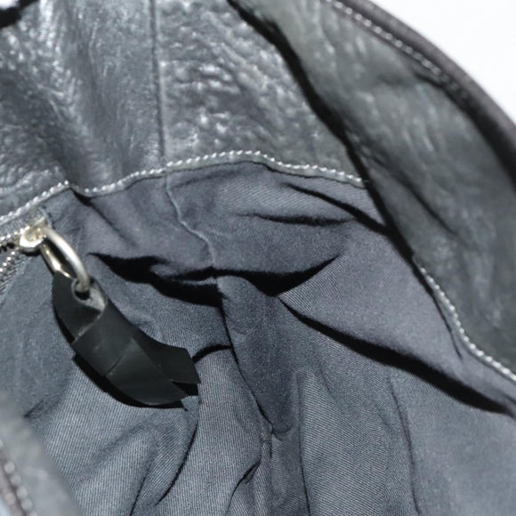 Chloe Shoulder Bag Leather 2wy Black Gold Auth BA3264